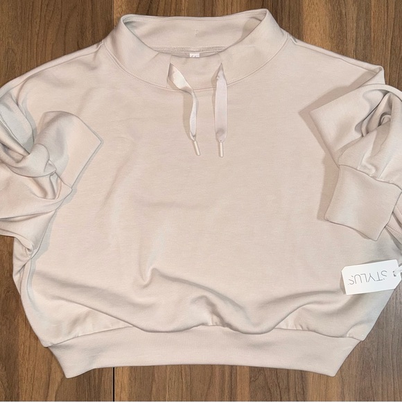 STYLUS Tops - Stylus Womens Funnel Neck Long Sleeve Sweatshirt